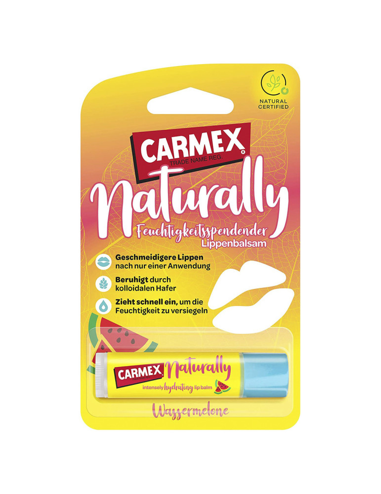 CARMEX NATURALLY BALSAMO LABIAL HIDRATANTE 1 STICK 4,25 G SABOR SANDIA