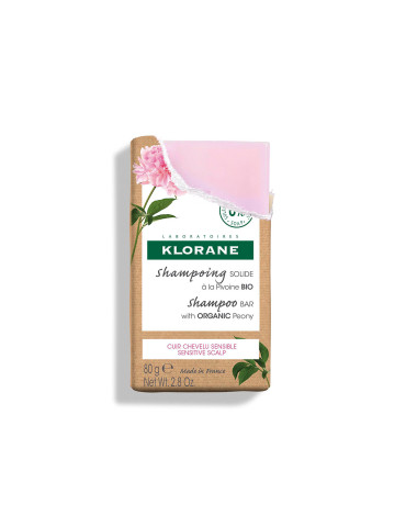 KLORANE CHAMPU SOLIDO A LA PEONIA BIO 1 PASTILLA 80 G