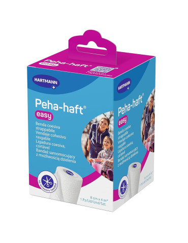 VENDA ELASTICA COHESIVA PEHA-HAFT EASY WHITE 1 UNIDAD 4 M X 8 CM
