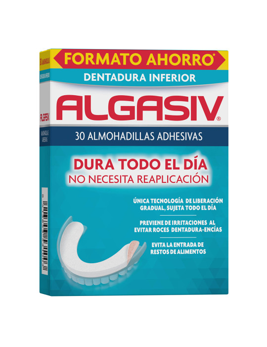 ALGASIV  ALMOHADILLAS DENTADURA INFERIOR 30 U