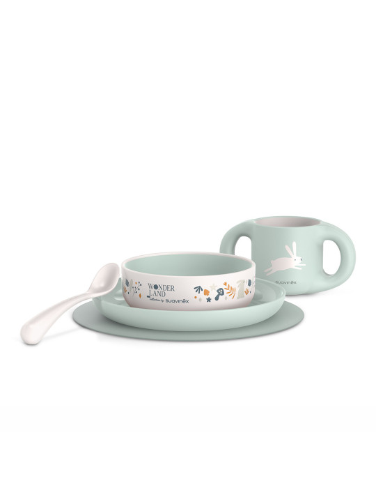SUAVINEX VAJILLA INFANTIL VERDE PASTEL +6M