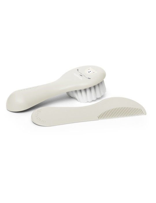 CEPILLO Y PEINE INFANTIL SOFT SUAVINEX BLANCO DECORADO