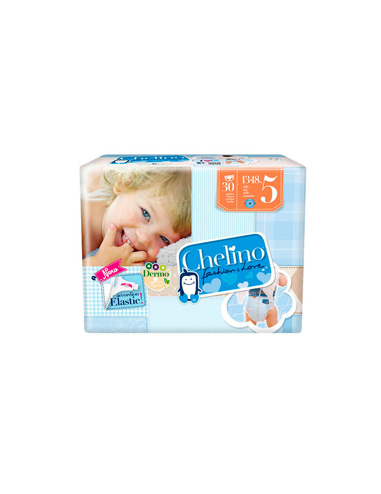 PAÑAL INFANTIL CHELINO FASHION & LOVE T- 5 (13 - 18 KG) 30 PAÑALES