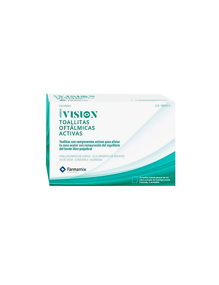 IVISION TOALLITAS OFTALMICAS ACTIVAS 20 UNIDADES