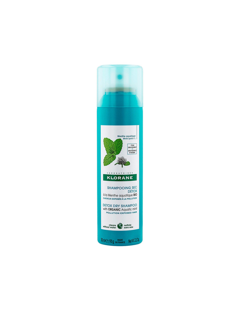 KLORANE CHAMPU SECO DETOX A LA MENTA ACUATICA 1 ENVASE 150 ML