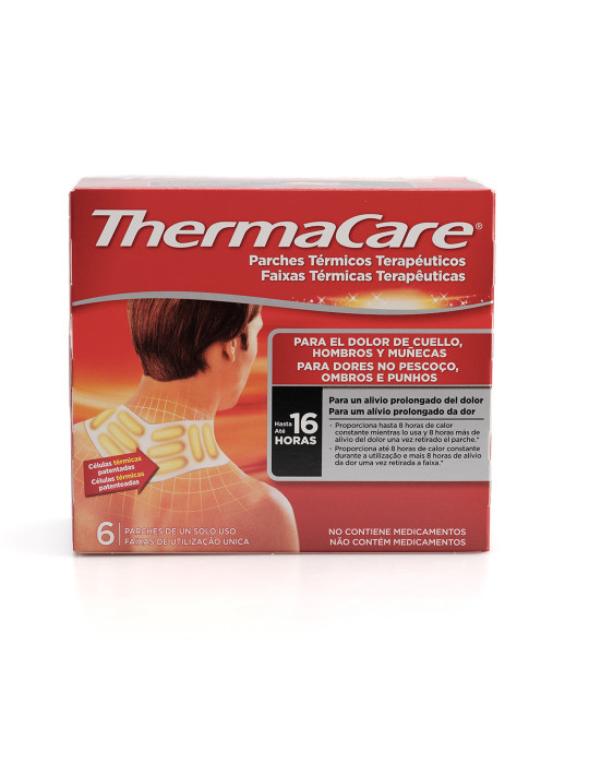 THERMACARE PARCHE TERMICO CUELLO HOMBRO MUÑECA 6 PARCHES