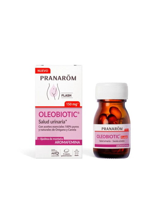 PRANAROM OLEOBIOTIC AROMAFEMINA FLASH 150 MG 15 CAPSULAS