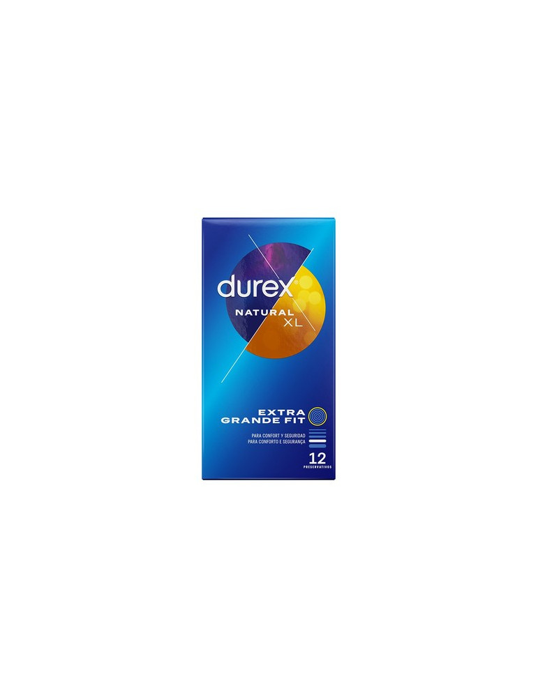 DUREX PRESERVATIVOS NATURAL XL 12  UNIDADES