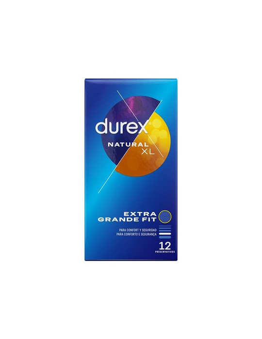 DUREX PRESERVATIVOS NATURAL XL 12  UNIDADES