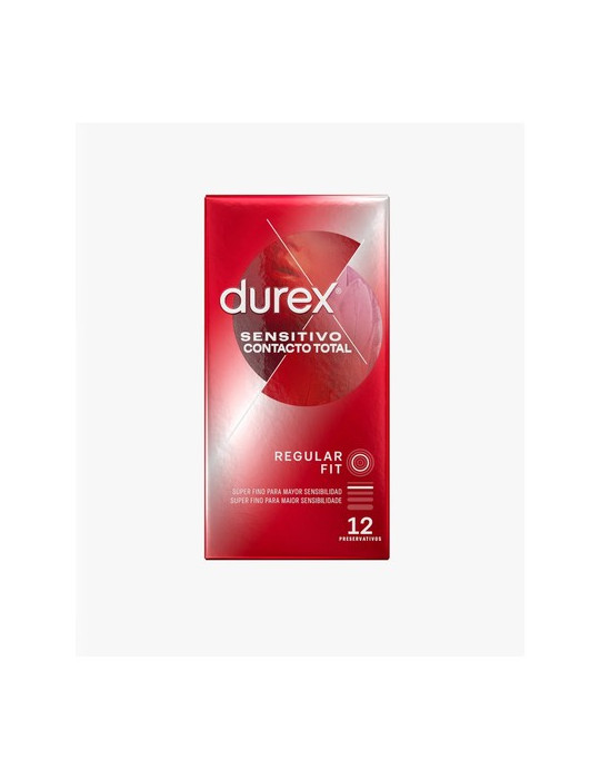 DUREX PRESERVATIVOS SENSITIVO CONTACTO TOTAL 12 UNIDADES DUPLO