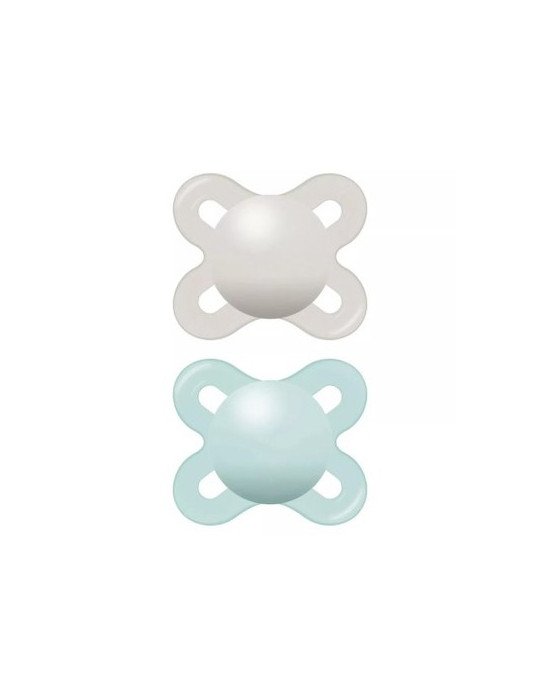 CHUPETE SILICONA MAM START 0-2 M AZUL-GRIS
