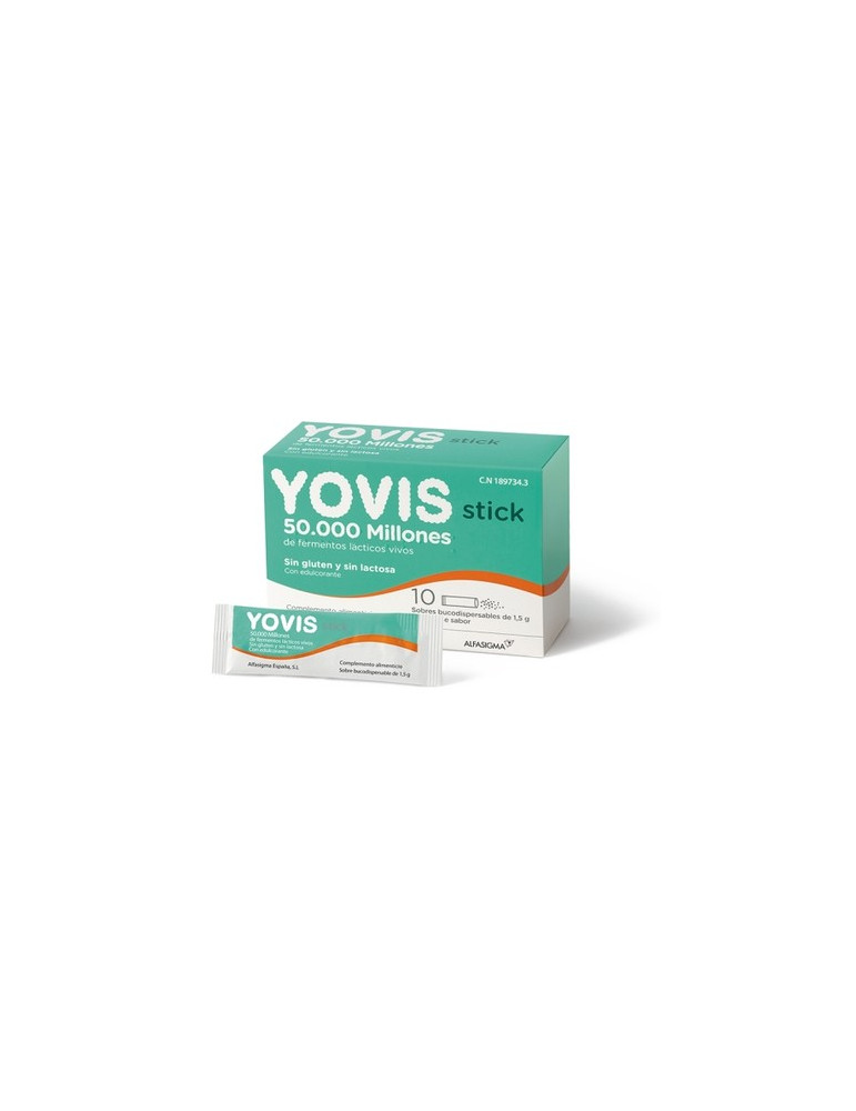 YOVIS 10 STICK BUCODISPERSABLES 1,5 G
