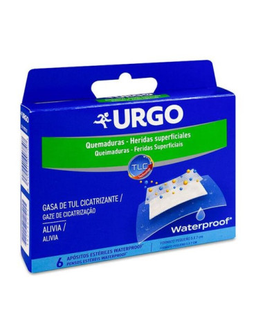 URGO QUEMADURAS WATERPROOF 6 UNIDADES FORMATO PEQUEÑO 5 X 7 CM