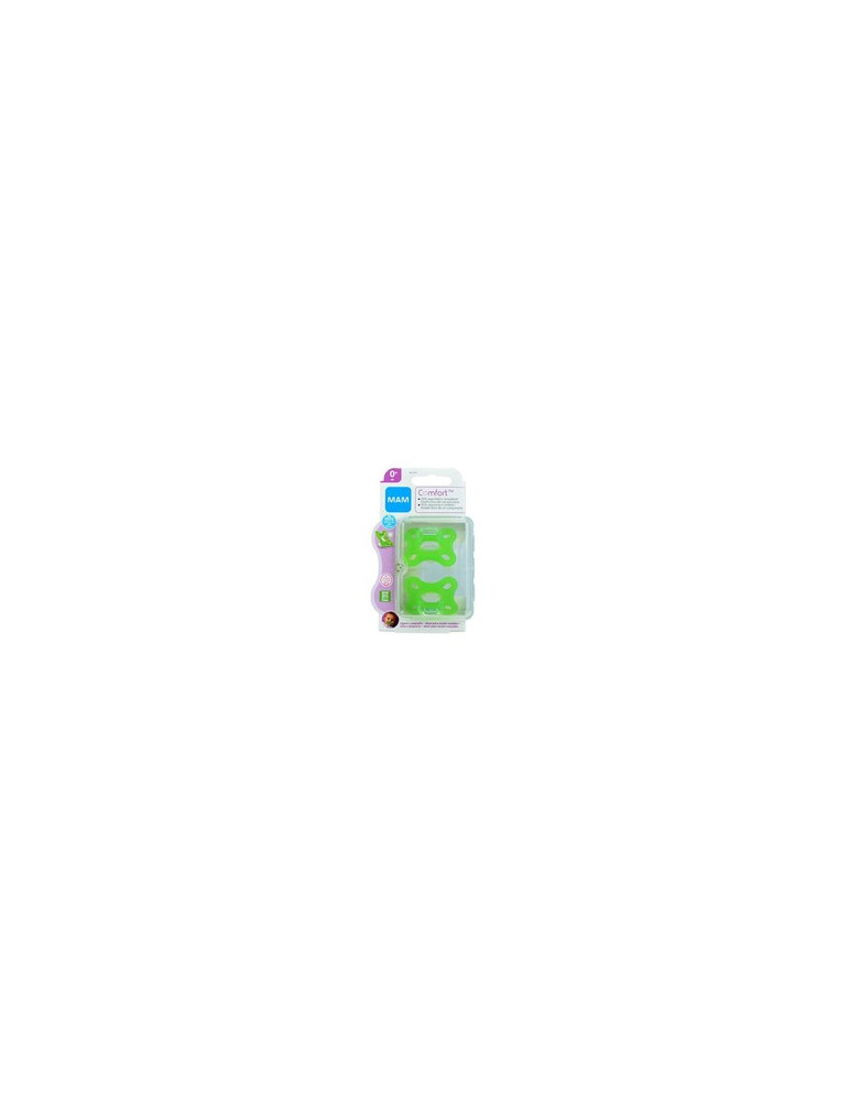 CHUPETE SILICONA MAM COMFORT VERDE NU 0+ M PACK DOBLE