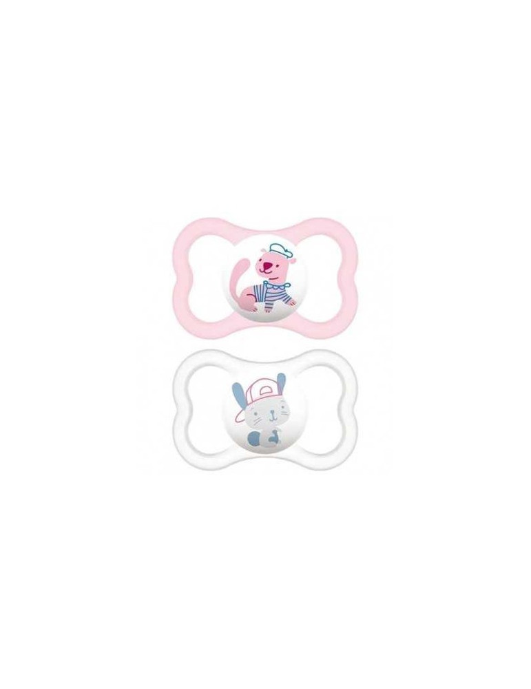 CHUPETE SILICONA MAM AIR 6+ ROSA PACK DOBLE