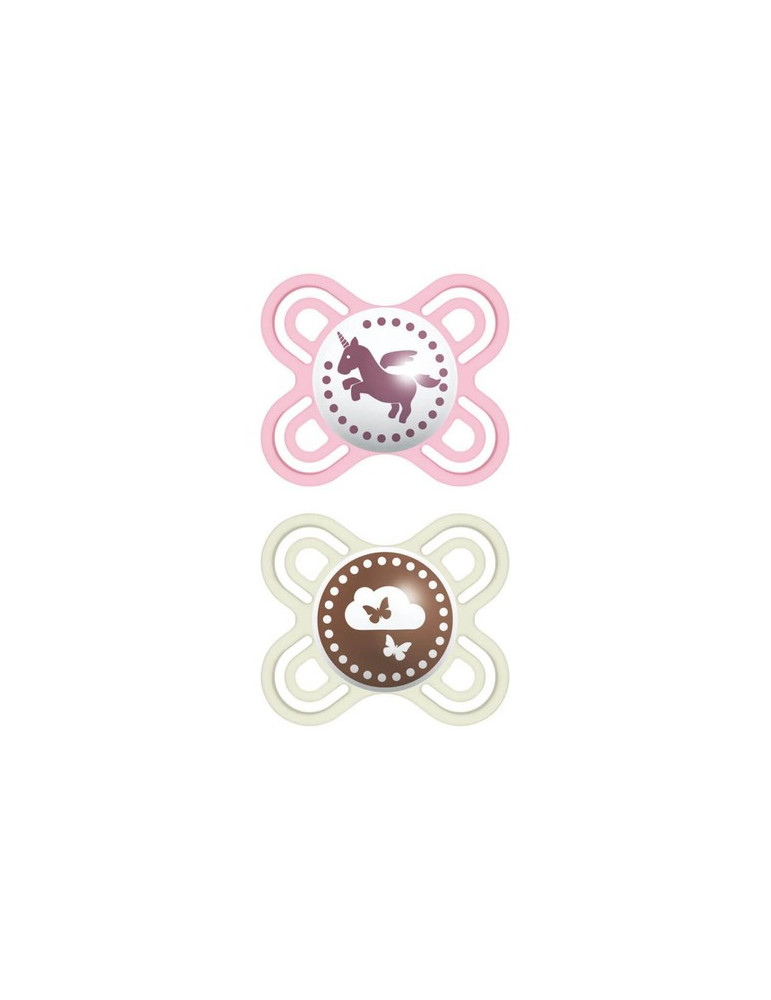 CHUPETE SILICONA MAM PERFECT 0+ ROSA PACK DOBLE