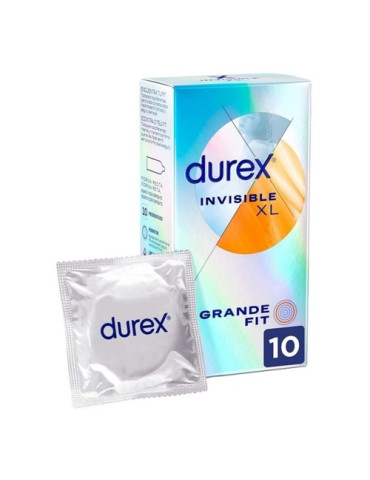 DUREX INVISIBLE XL PRESERVATIVOS 10 UNIDADES
