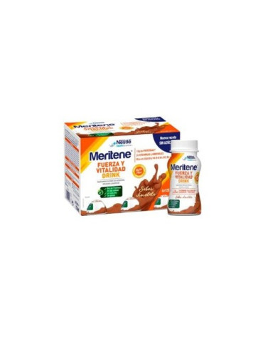MERITENE FUERZA Y VITALIDAD DRINK 6 BOTELLAS 180 ML SABOR CHOCOLATE
