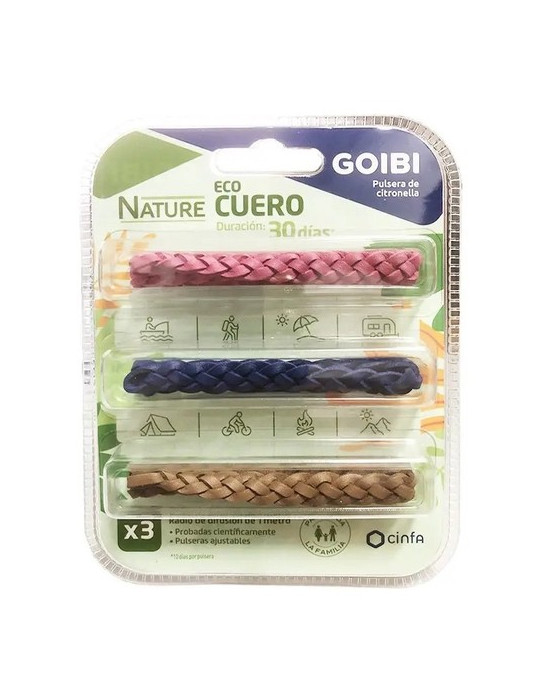 GOIBI PULSERA CITRON ECO CUERO TRENZ X3UD