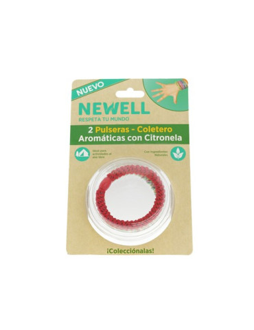 NEWELL PULSERA-COLETERO CON CITRONELA 2 UNIDADES
