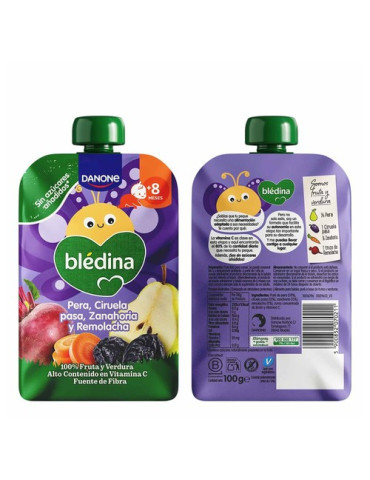 BLEDINA POUCH PERA CIRUELA ZANAHORIA Y REMOLACHA 1 POUCH 100 G