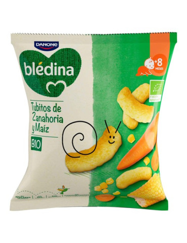 BLEDINA BIO SNACK TUBITOS DE ZANAHORIA Y MAIZ 1 ENVASE 20 G
