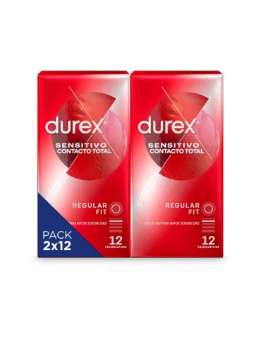 DUREX PRESERVATIVOS SENSITIVO CONTACT TOTAL 12 U