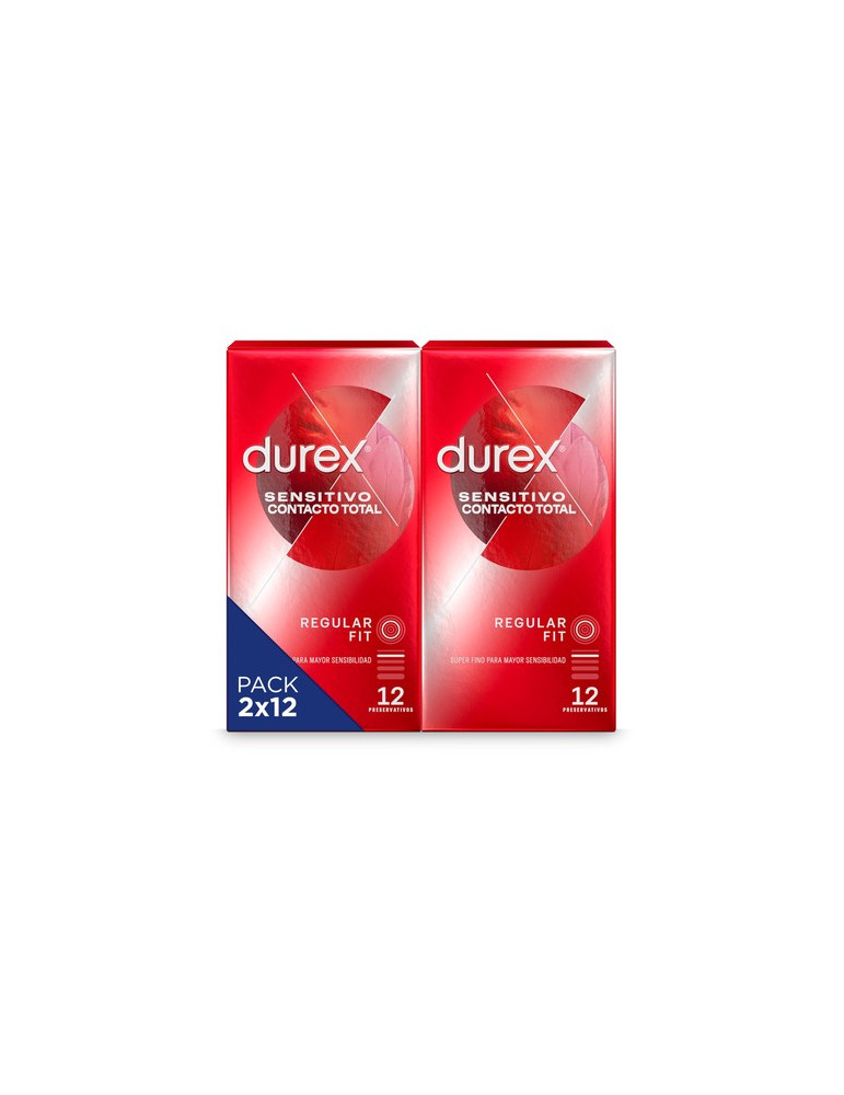DUREX PRESERVATIVOS SENSITIVO CONTACT TOTAL 12 U