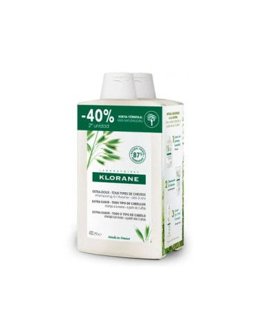 KLORANE CHAMPU AVENA 2º UNIDAD 40% 400 ML