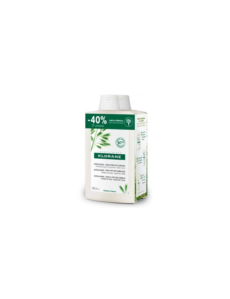 KLORANE CHAMPU AVENA 2º UNIDAD 40% 400 ML