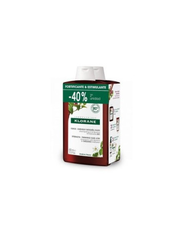 KLORANE DUPLO CHAMPU QUININA 400ML X 2