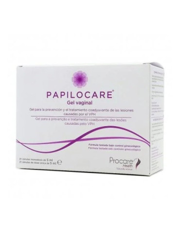 PAPILOCARE GEL VAGINAL 21 CANULAS MONODOSIS 5 ML