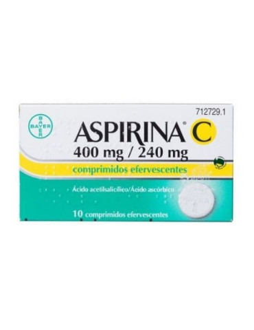 ASPIRINA C 400 MG/240 MG 20 COMPRIMIDOS EFERVESCENTES