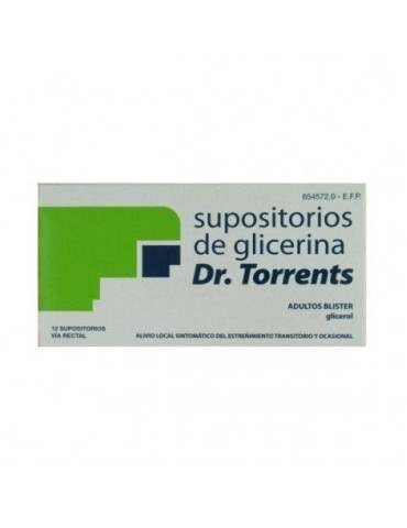 SUPOSITORIOS DE GLICERINA DR. TORRENTS ADULTOS 3,27 G 12 SUPOSITORIOS (BLISTER)