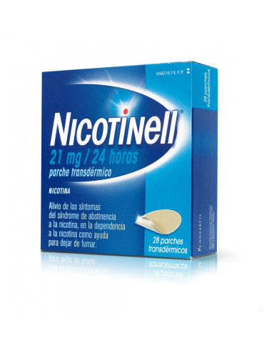 NICOTINELL 21 MG/24 H 28 PARCHES TRANSDERMICOS 52,5 MG