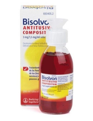 BISOLVON ANTITUSIVO COMPOSITUM 3 MG/ML + 1,5 MG/ML SOLUCION ORAL 1 FRASCO 200 ML