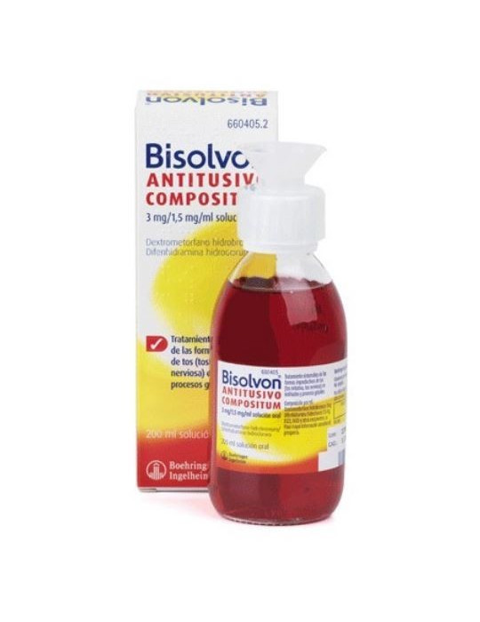 BISOLVON ANTITUSIVO COMPOSITUM 3 MG/ML + 1,5 MG/ML SOLUCION ORAL 1 FRASCO 200 ML