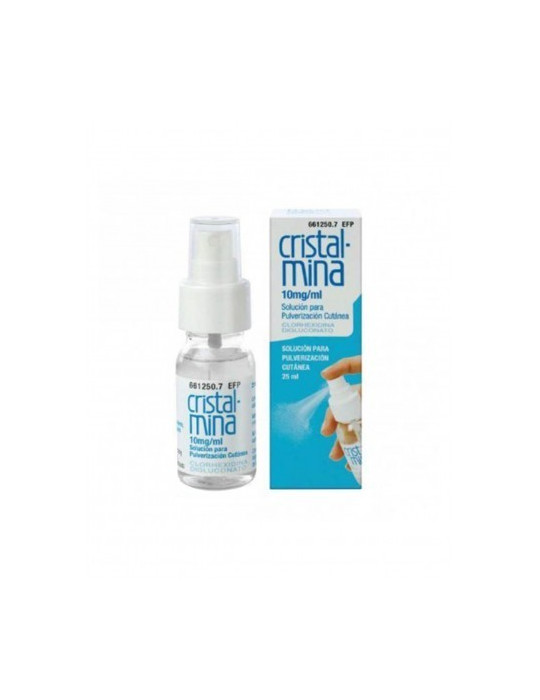 CRISTALMINA 10 MG/ML SOLUCION PARA PULVERIZACION CUTANEA 1 FRASCO 25 ML