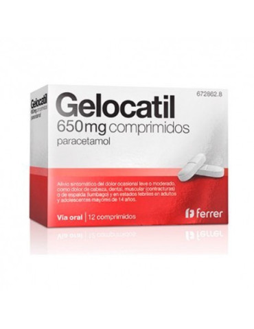 GELOCATIL 650 MG 12 COMPRIMIDOS (TIRAS)