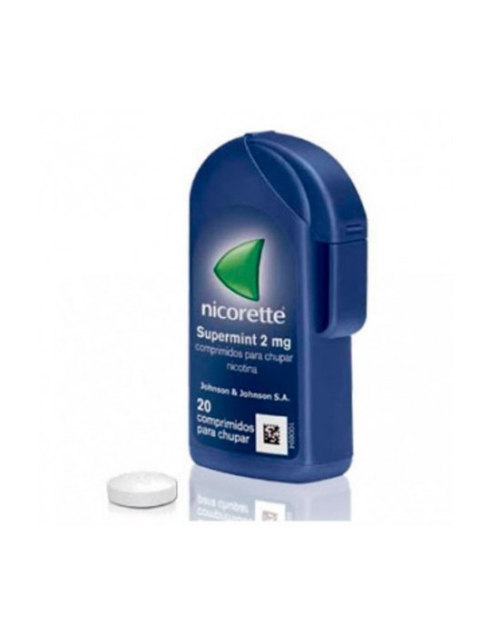 NICORETTE SUPERMINT EFG 2 MG 20 COMPRIMIDOS PARA CHUPAR