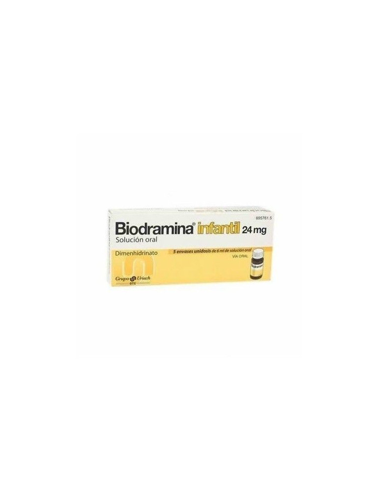 BIODRAMINA INFANTIL 24 MG 5 ENVASES UNIDOSIS SOLUCION ORAL 6 ML