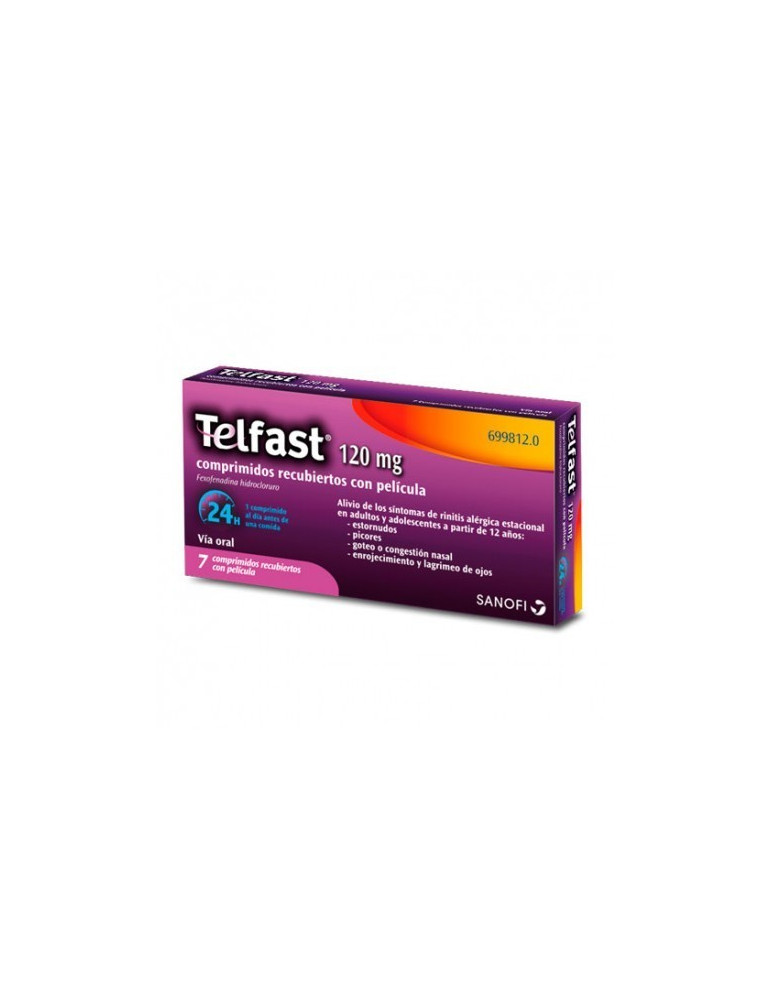 TELFAST 120 MG 7 COMPRIMIDOS RECUBIERTOS