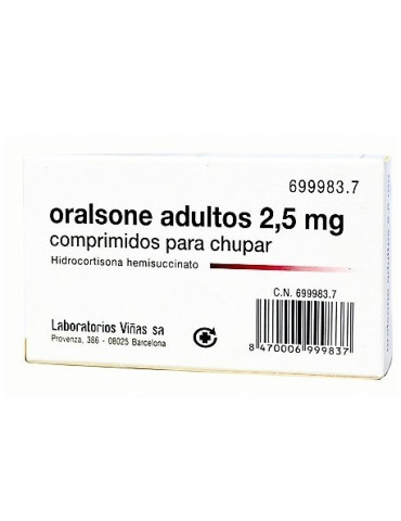 ORALSONE ADULTOS 2,5 MG 12 COMPRIMIDOS PARA CHUPAR
