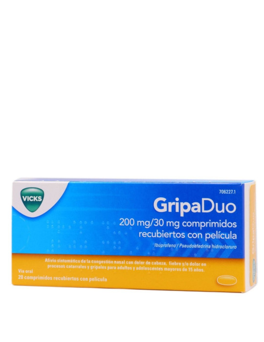 SINUSVICKS 200 MG/30 MG 20 COMPRIMIDOS RECUBIERTOS