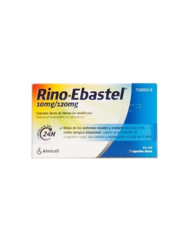 RINO-EBASTEL 10 MG/120 MG 7 CAPSULAS LIBERACION MODIFICADA