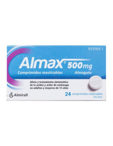 ALMAX 500 MG 24 COMPRIMIDOS MASTICABLES