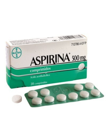 ASPIRINA 500 MG 20 COMPRIMIDOS