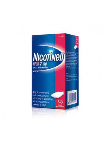 NICOTINELL FRUIT 2 MG 96 CHICLES MEDICAMENTOSOS
