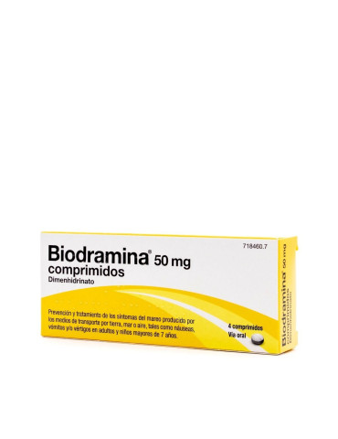 BIODRAMINA 50 MG 4 COMPRIMIDOS