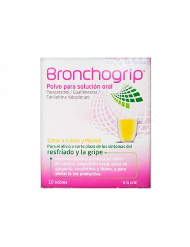 BRONCHOGRIP 10 SOBRES POLVO PARA SOLUCION ORAL